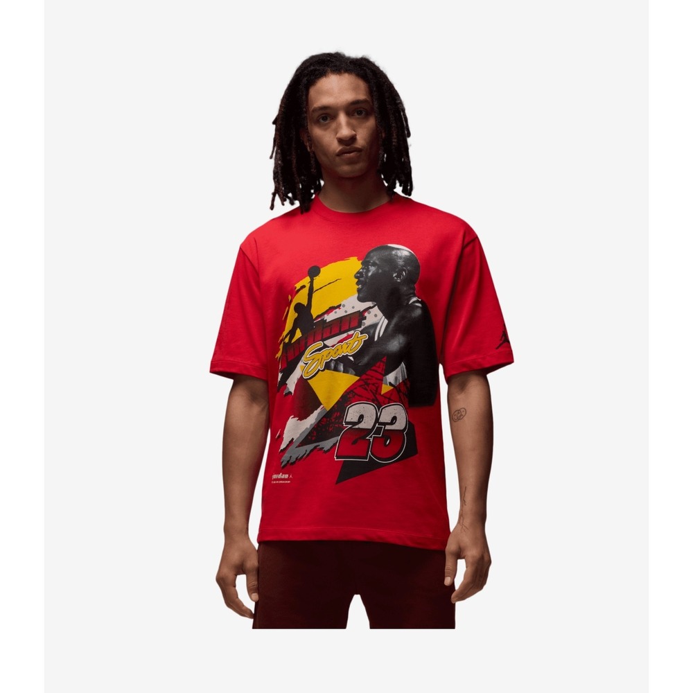 Jordan Mens TShirt Red Michael Jordan Graphic Print Air Jordan BRAND NEW Size M - Picture 3 of 11